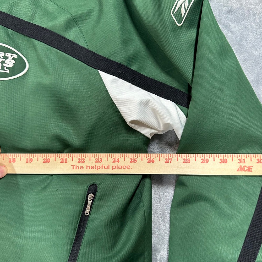 Reebok NFL New York Jets Authentic Sideline Jacket Mens XL Green Full Zip Hooded - Picture 12 of 16